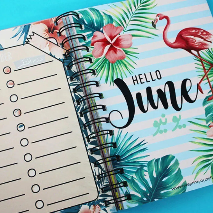 Daily Agenda-Agenda - ( 91 Papers -182 pages )-Flamingos - WE PRINT