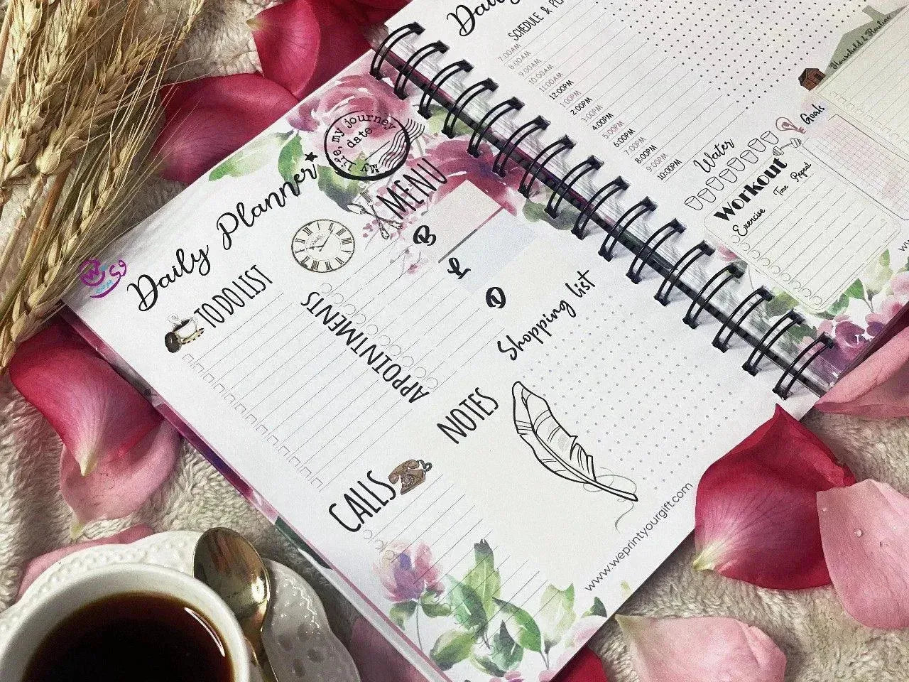 Daily planner-Blooming Flowers - WE PRINT