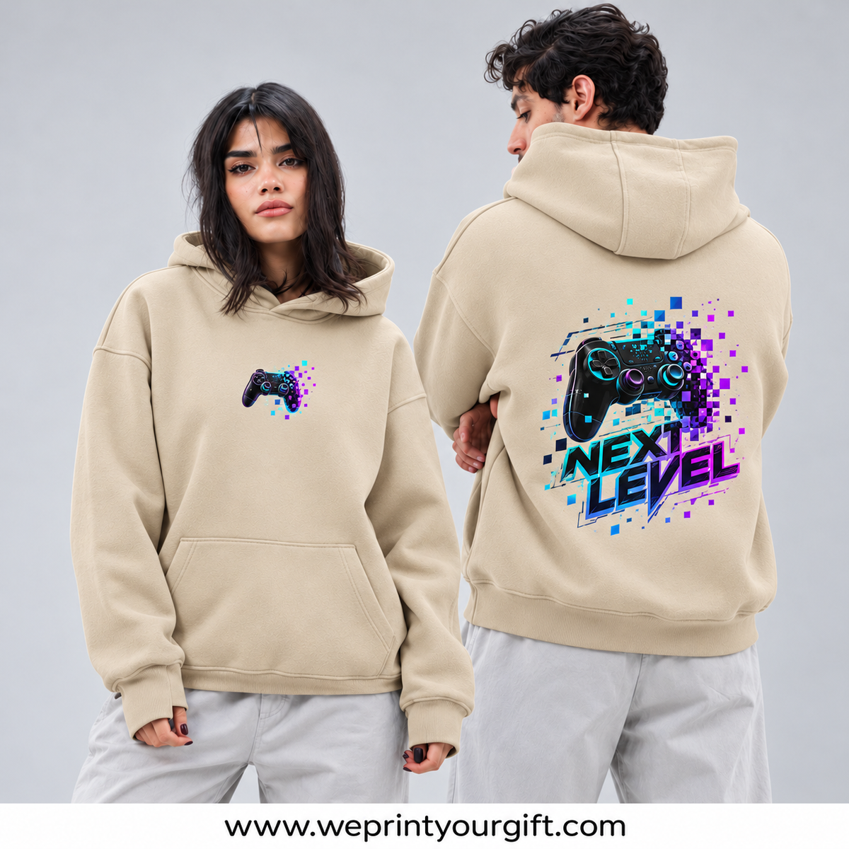 Unisex "Next Level" Hoodie - Premium Melton Cotton