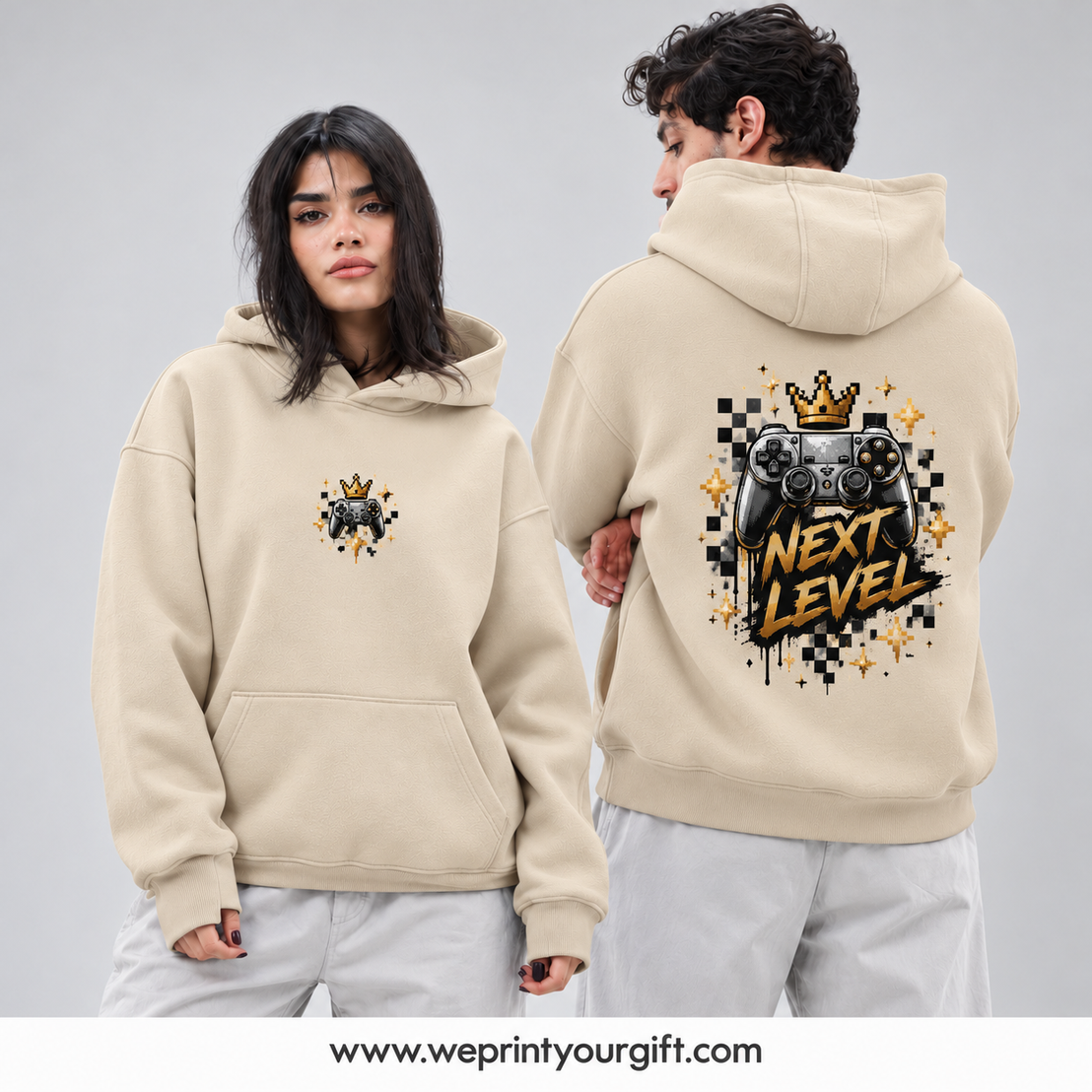 Unisex "Next Level" Hoodie - Premium Melton Cotton