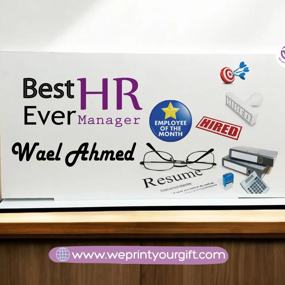 Desk Wooden Sign- Jobs - WE PRINT