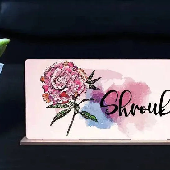 Desk Wooden Sign -Names-E - WE PRINT