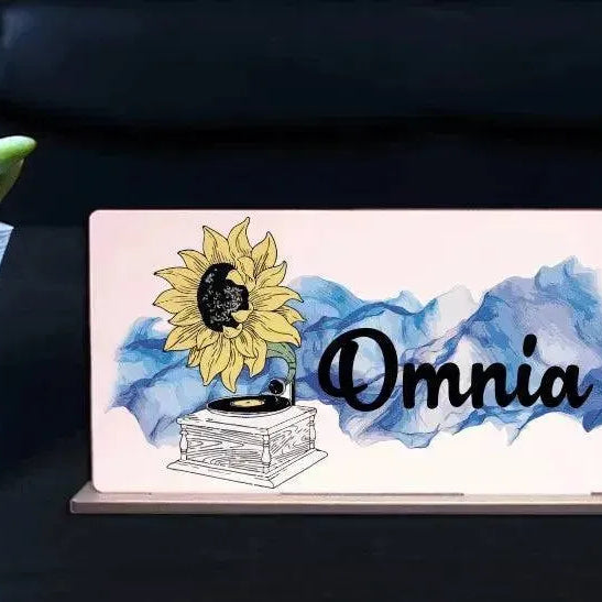 Desk Wooden Sign -Names-E - WE PRINT