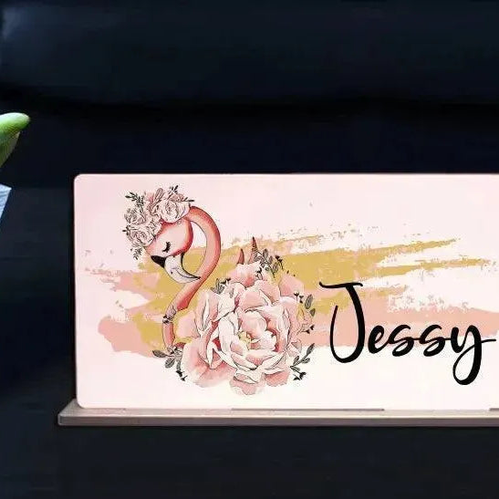 Desk Wooden Sign -Names-E - WE PRINT