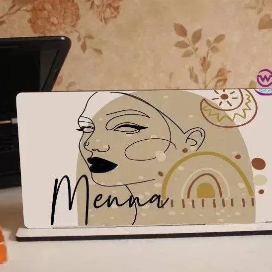 Desk Wooden Sign -Names-F - WE PRINT