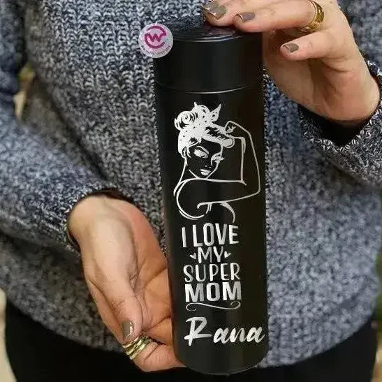 Personalized Digital Stainless Steel Thermos  – 500 ml -Customization Options