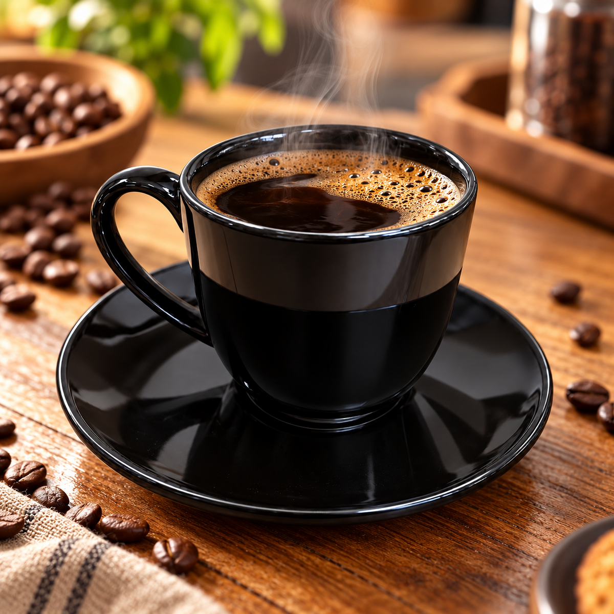 Black Porcelain Coffee Cups - Customization Options