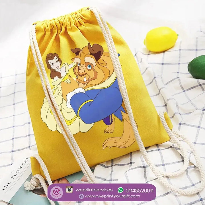 Drawstring Bag - beauty and the beast - WE PRINT