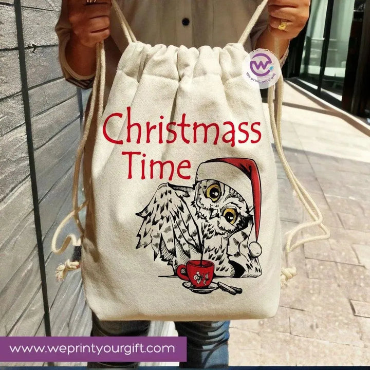 Drawstring Bag -Christmas-A - WE PRINT