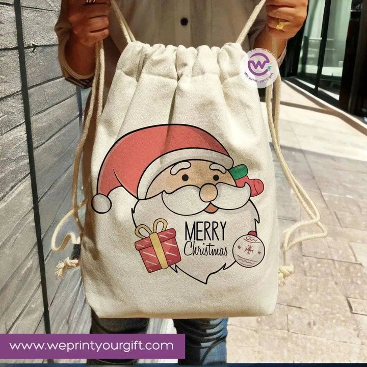 Drawstring Bag -Christmas-A - WE PRINT