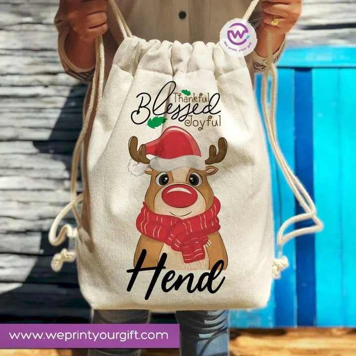 Drawstring Bag -Christmas-B - WE PRINT