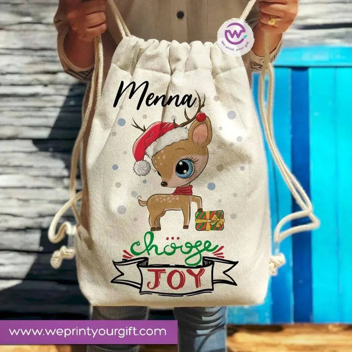 Drawstring Bag -Christmas-B - WE PRINT