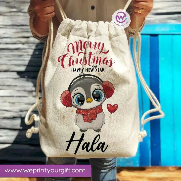 Drawstring Bag -Christmas-B - WE PRINT