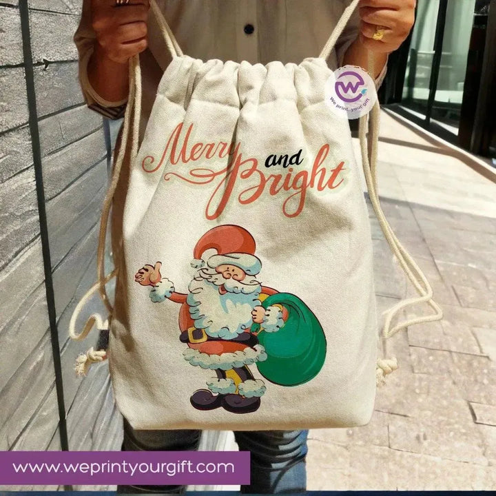 Drawstring Bag -Christmas-B - WE PRINT