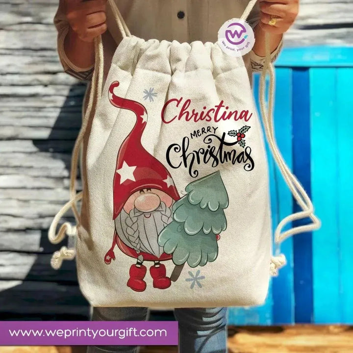 Drawstring Bag -Christmas-B - WE PRINT