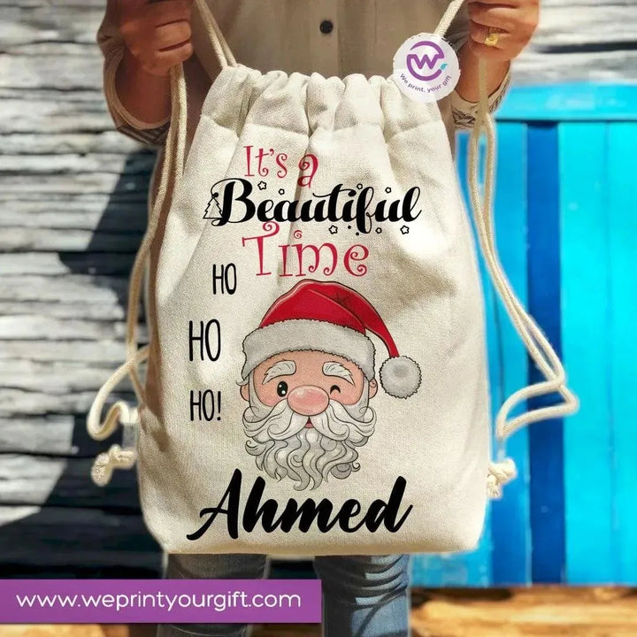 Drawstring Bag -Christmas-B - WE PRINT