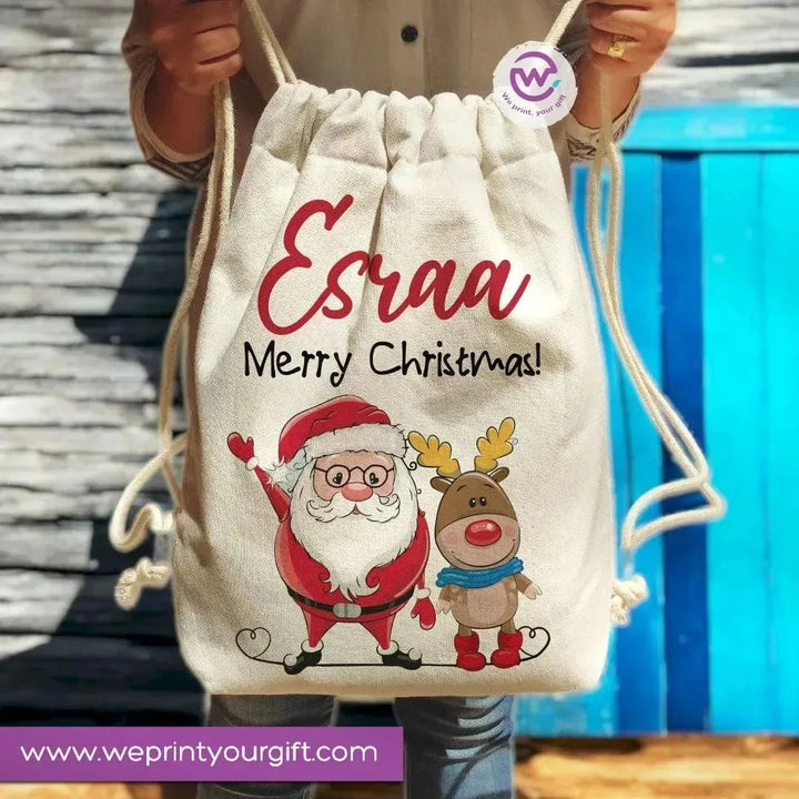 Drawstring Bag -Christmas-B - WE PRINT