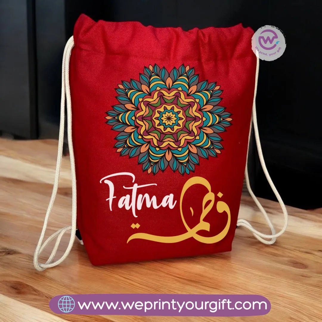 Drawstring Bag- Decorated Names - WE PRINT