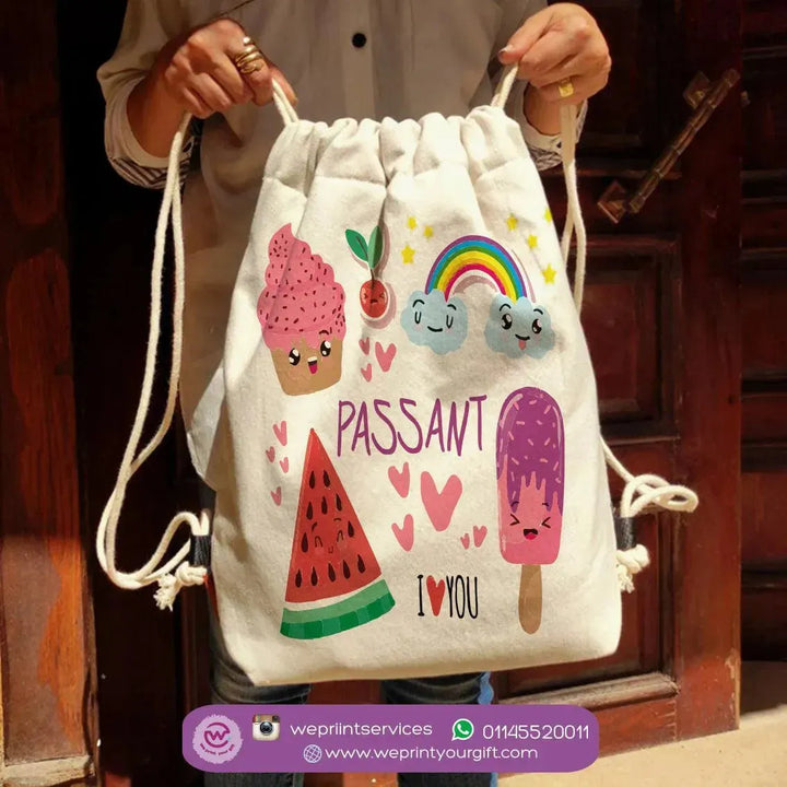 Drawstring Bag - Doodle - WE PRINT