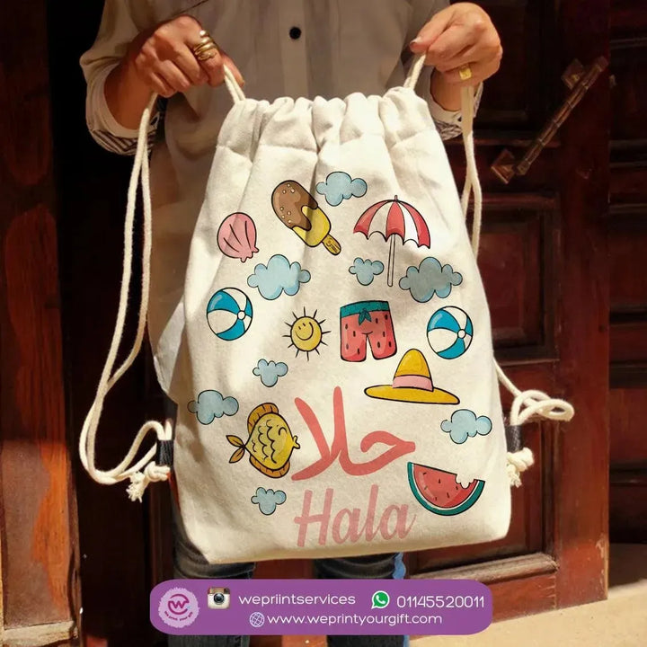 Drawstring Bag - Doodle - WE PRINT