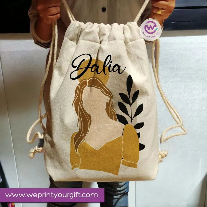 Drawstring Bag -Line art - WE PRINT