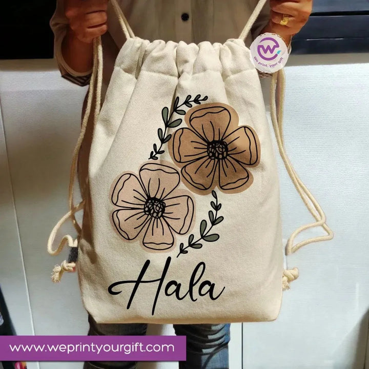 Drawstring Bag -Line art - WE PRINT