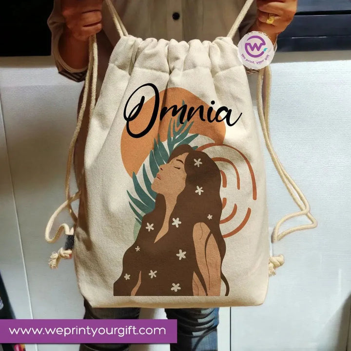 Drawstring Bag -Line art - WE PRINT