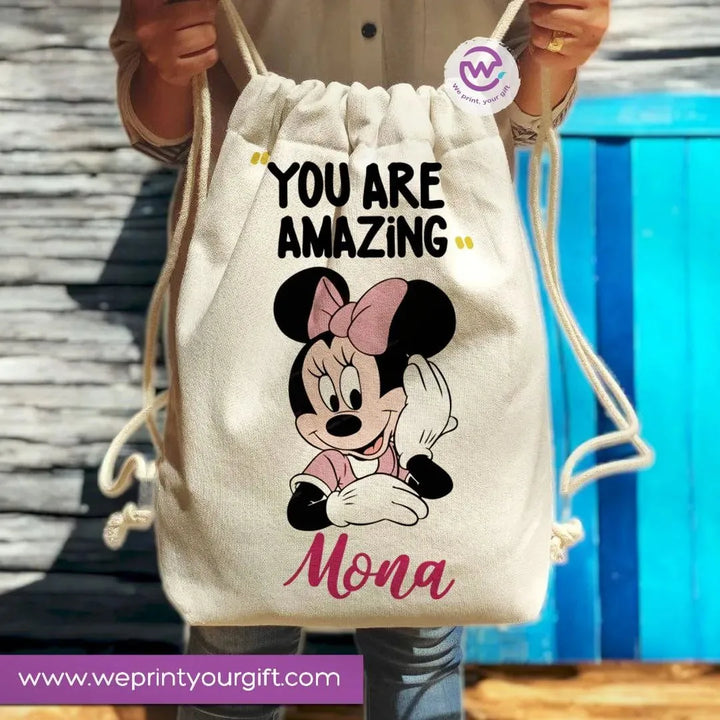 Drawstring Bag -Minnie Mouse - WE PRINT