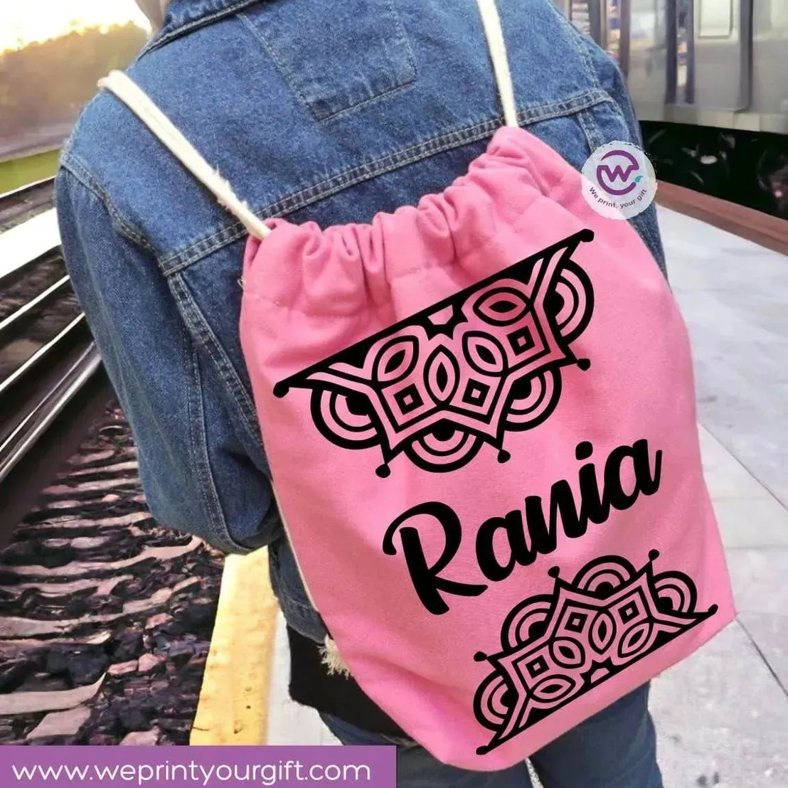 Drawstring Bag - Names-B - WE PRINT