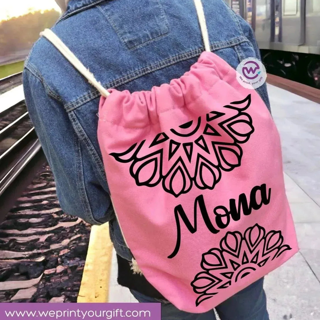 Drawstring Bag - Names-B - WE PRINT