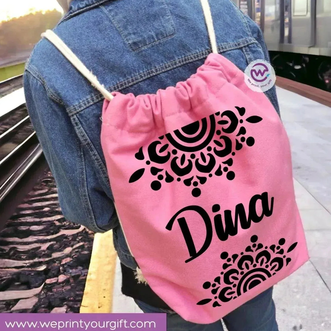 Drawstring Bag - Names-B - WE PRINT