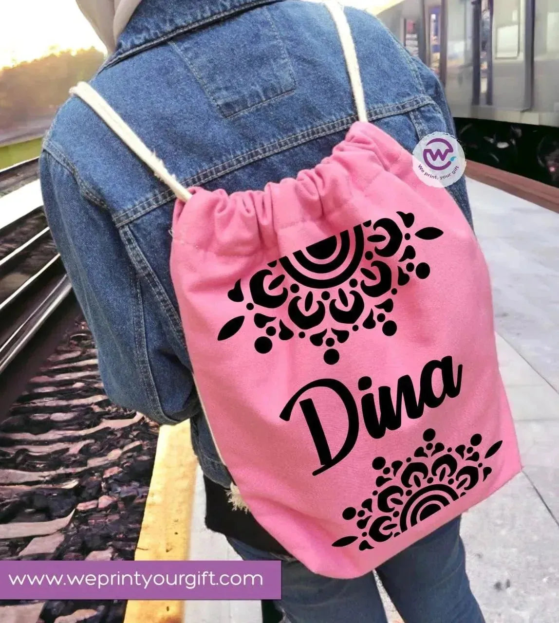 Drawstring Bag - Names-B - WE PRINT