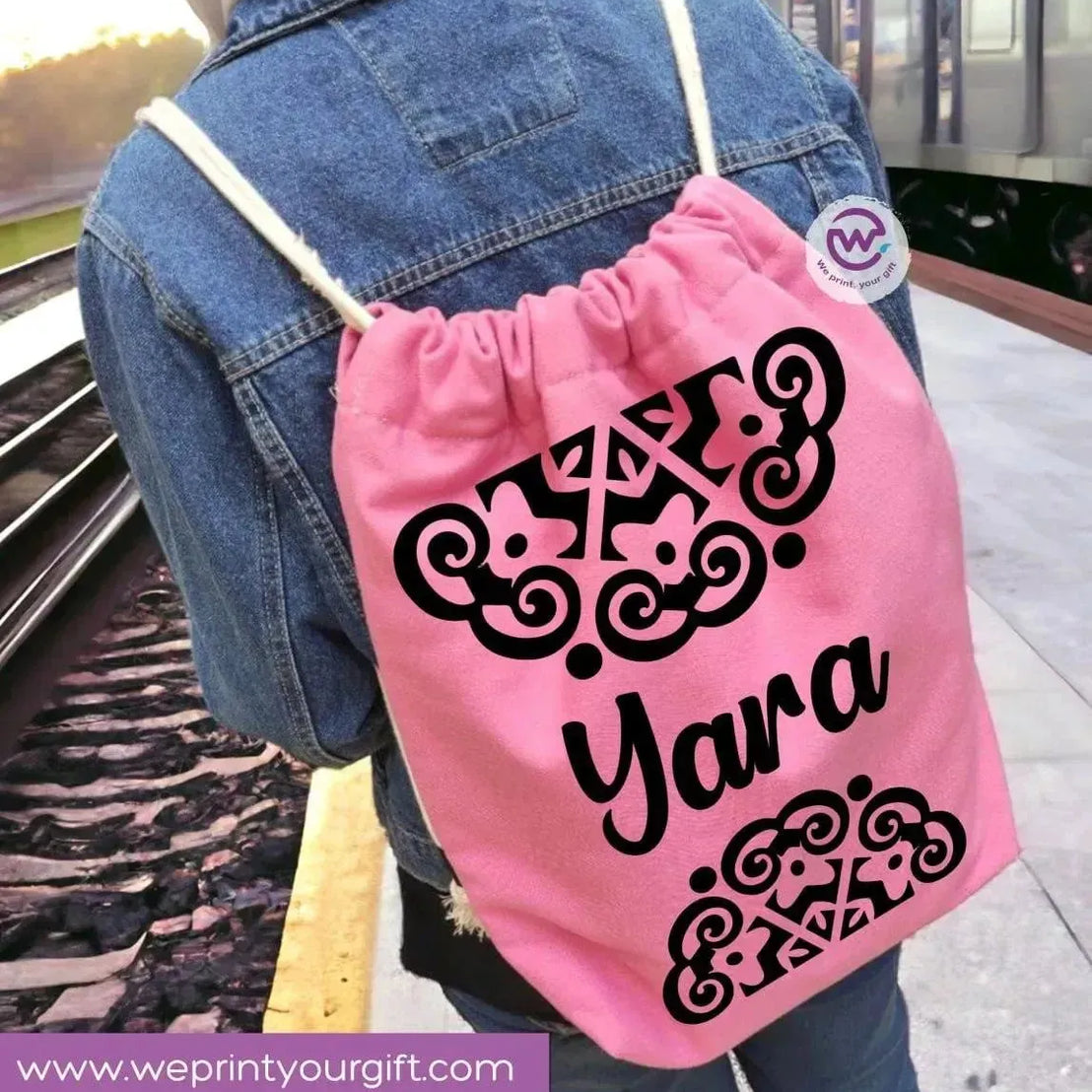 Drawstring Bag - Names-B - WE PRINT