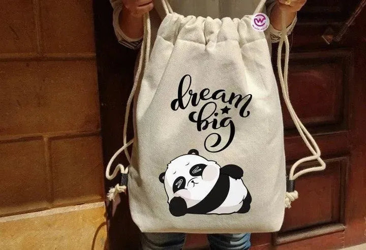 Drawstring Bag - Panda - WE PRINT