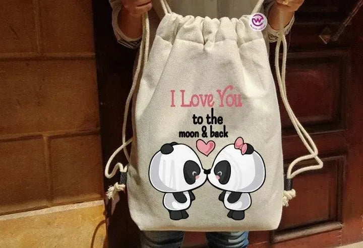 Drawstring Bag - Panda - WE PRINT