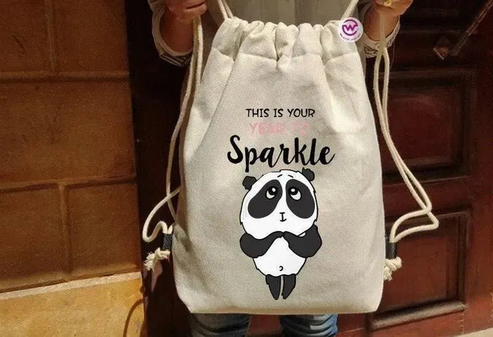 Drawstring Bag - Panda - WE PRINT