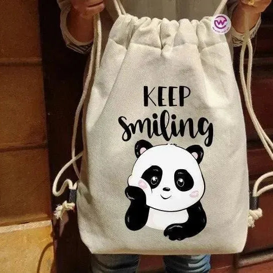Drawstring Bag - Panda - WE PRINT