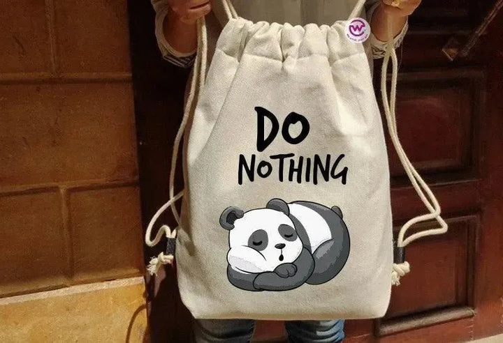 Drawstring Bag - Panda - WE PRINT