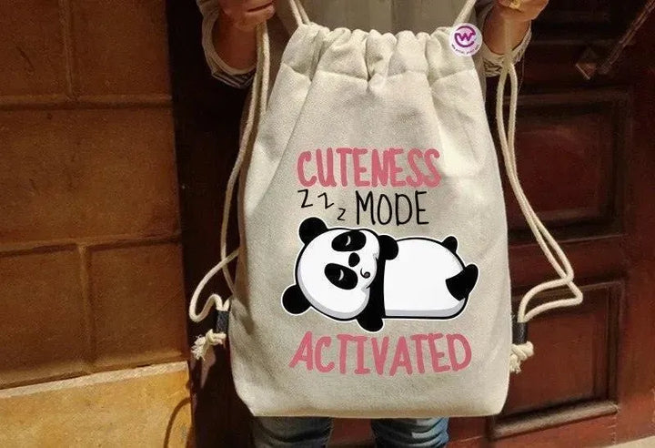 Drawstring Bag - Panda - WE PRINT