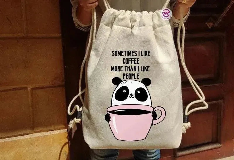 Drawstring Bag - Panda - WE PRINT
