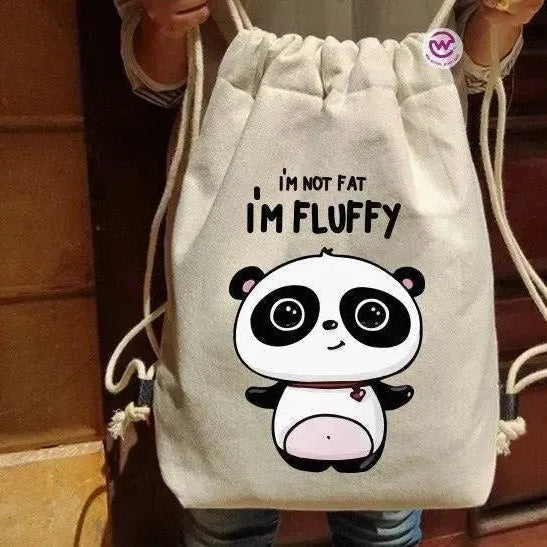 Drawstring Bag - Panda - WE PRINT