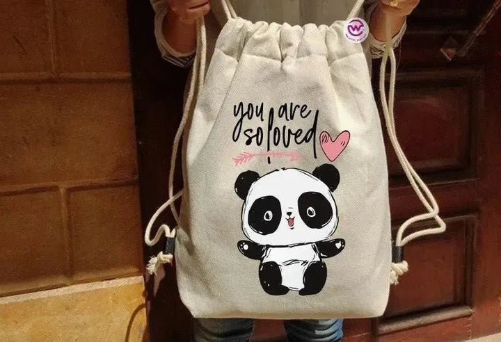 Drawstring Bag - Panda - WE PRINT