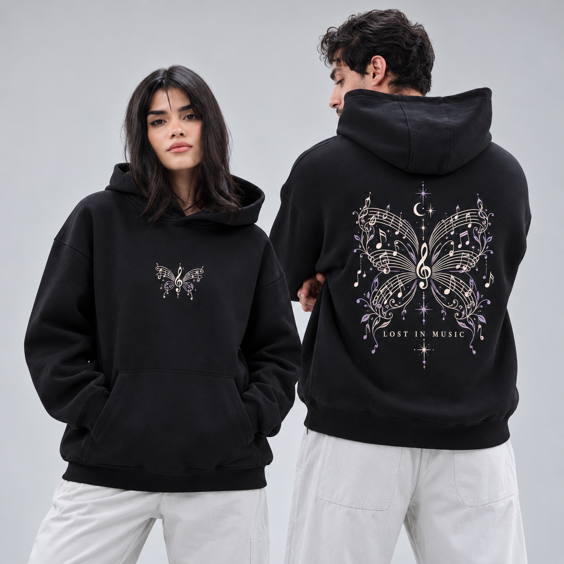 Unisex "Lost In Music" Hoodie - Premium Melton Cotton