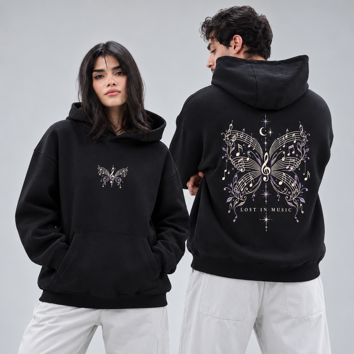 Unisex "Lost In Music" Hoodie - Premium Melton Cotton