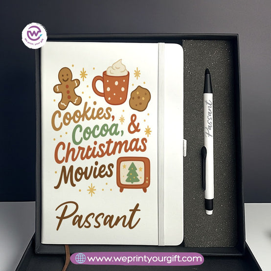 Christmas Luxury Notebook & Engraved Pen Gift Box