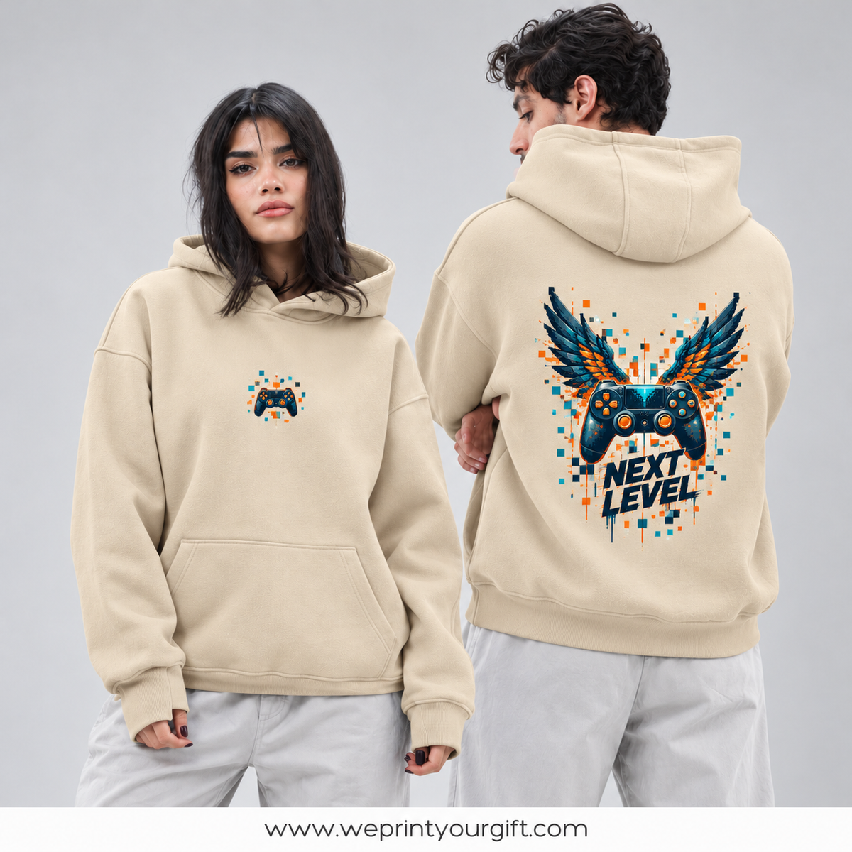 Unisex "Next Level" Hoodie - Premium Melton Cotton