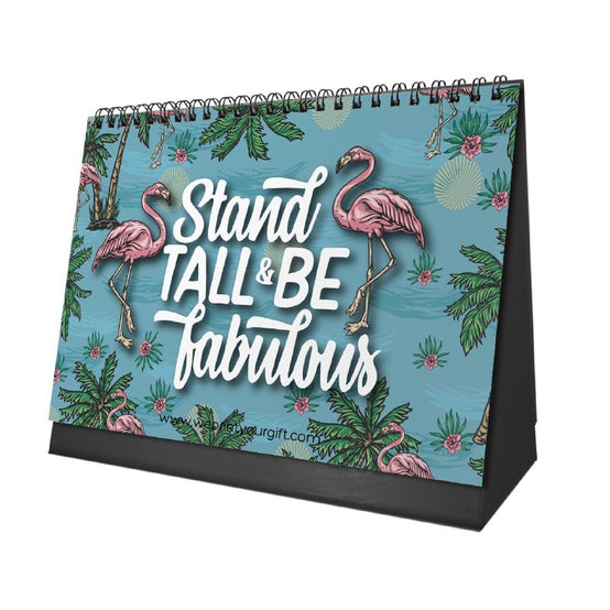 Flamingo Desk Calendar 2026
