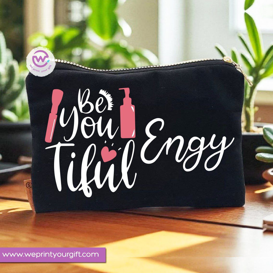 Makeup Tools Theme Makeup Bag & Pencil Case – Stylish Cotton Pouch