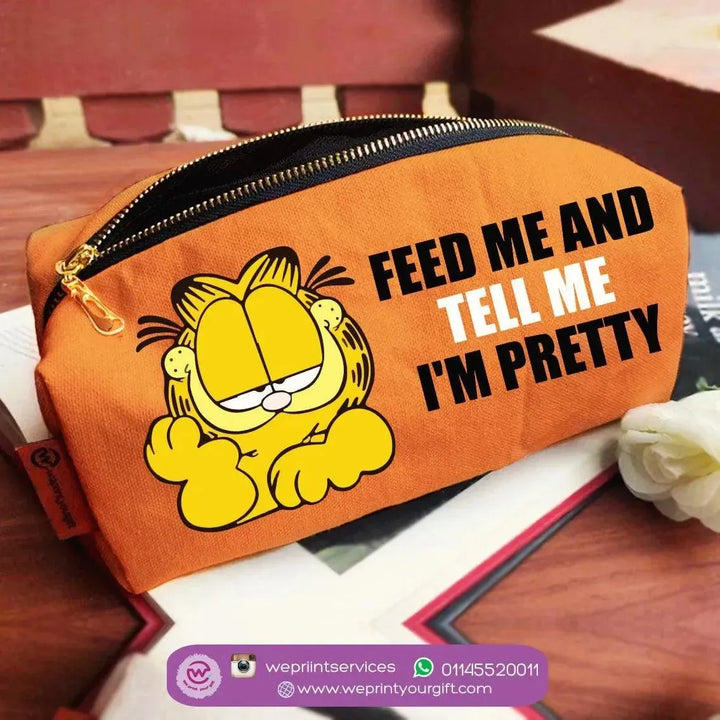 Fabric Boxy Pouch Makeup - Garfield - WE PRINT