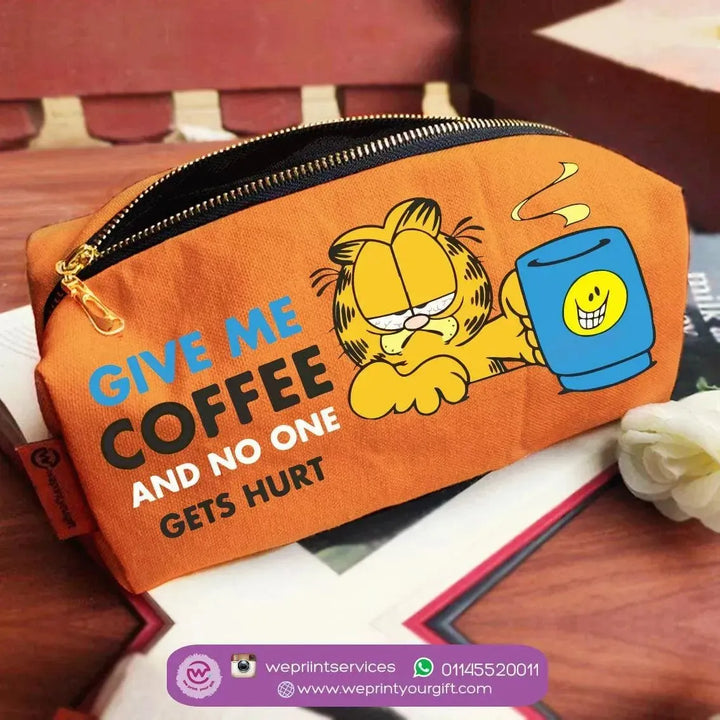 Fabric Boxy Pouch Makeup - Garfield - WE PRINT